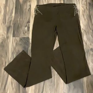 StudioY Brown Faux Suede Lace-Up Sides Pants - Size 3.
